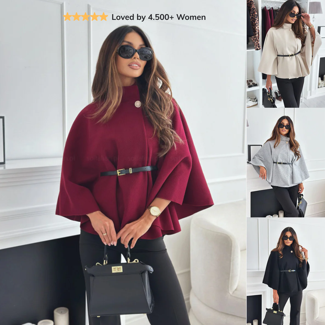 Aphlaire Belted Cape Jacket - APHLAIRE