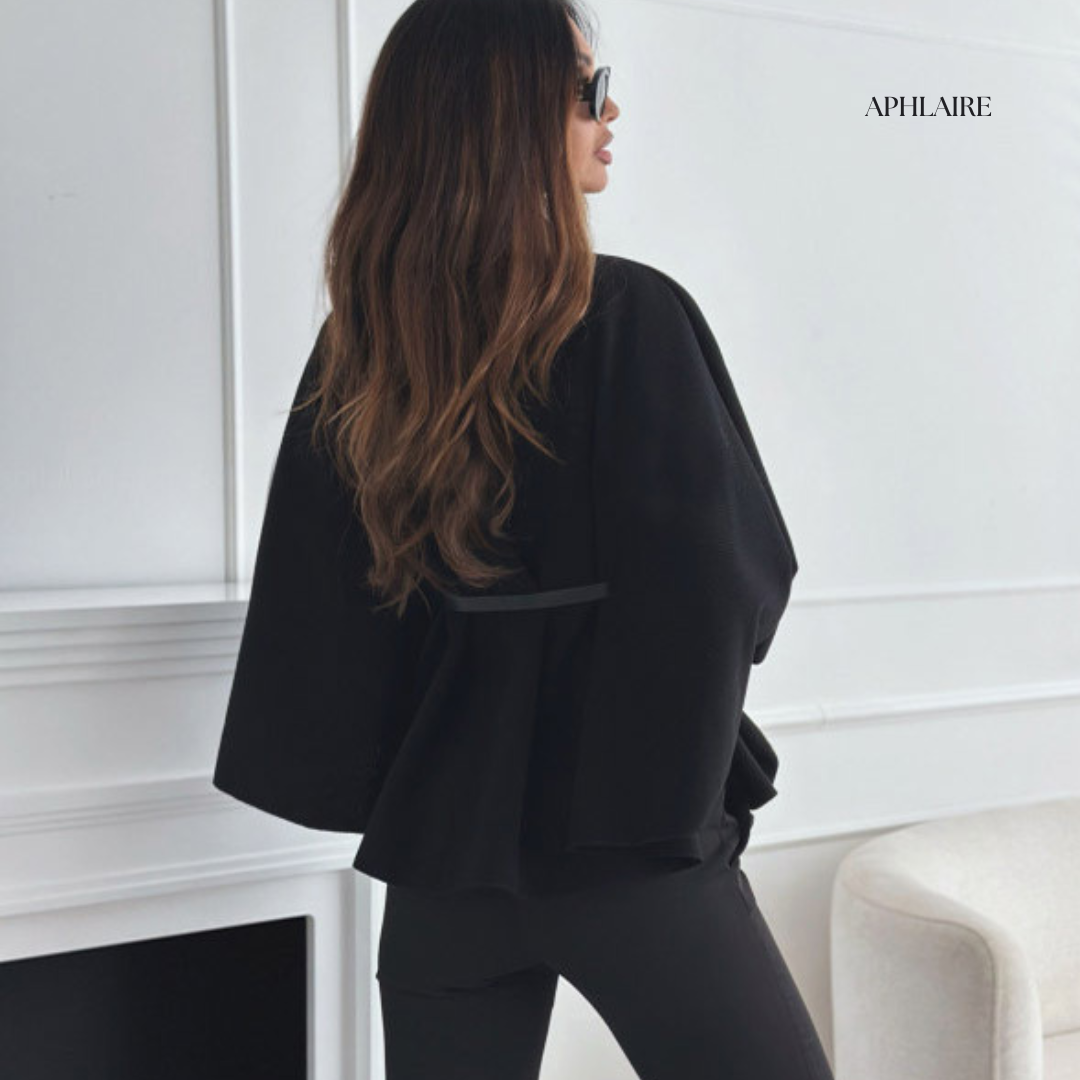Aphlaire Belted Cape Jacket - APHLAIRE