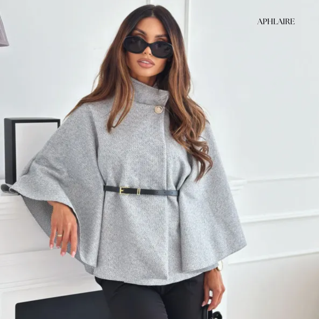Aphlaire Belted Cape Jacket - APHLAIRE