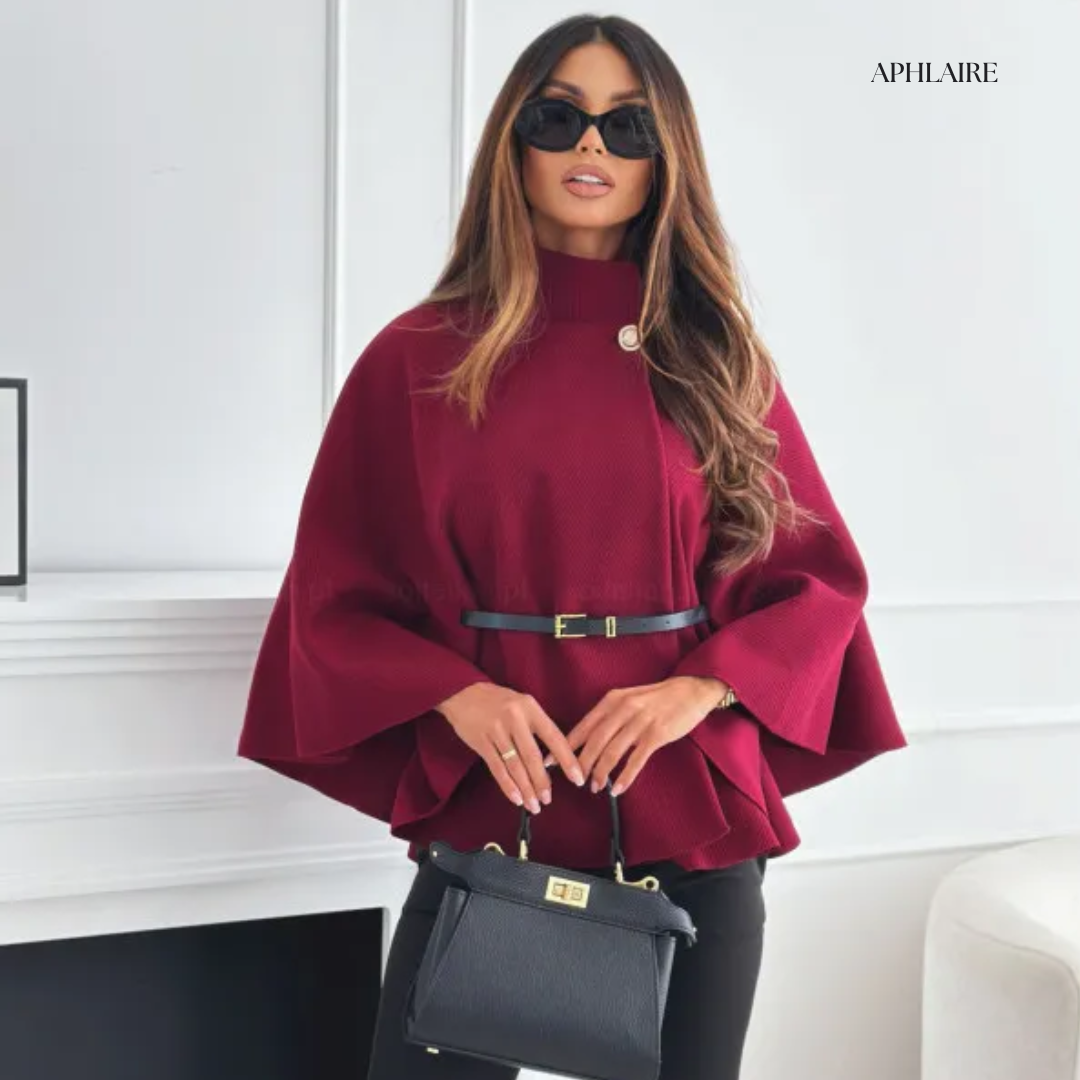 Aphlaire Belted Cape Jacket - APHLAIRE
