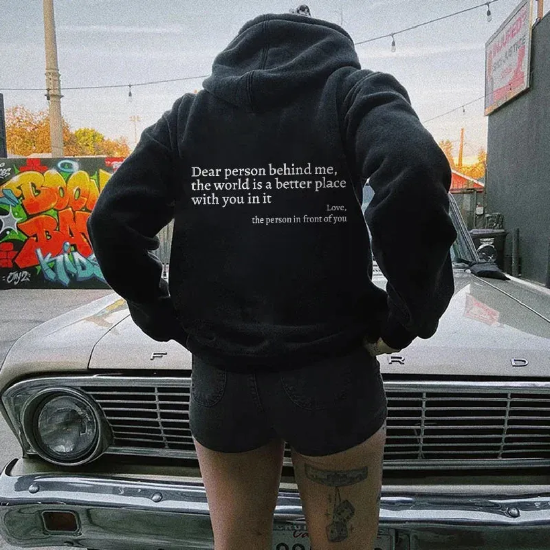 Dear Person Behind Me Hoodie - APHLAIRE