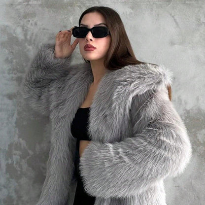 Aphlaire Chic Faux Fur Coat
