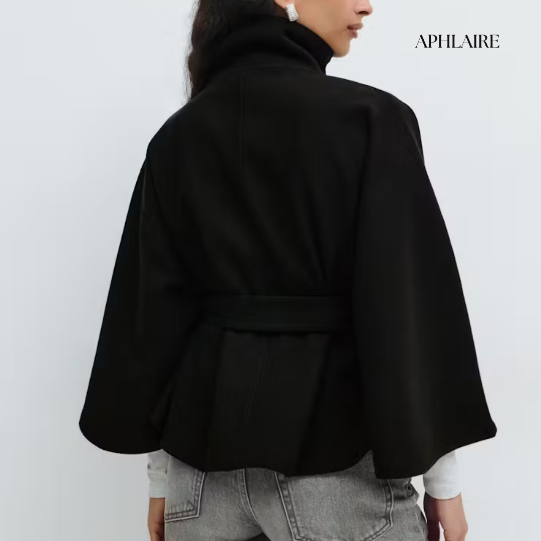 Aphlaire Belted Cape Jacket - APHLAIRE
