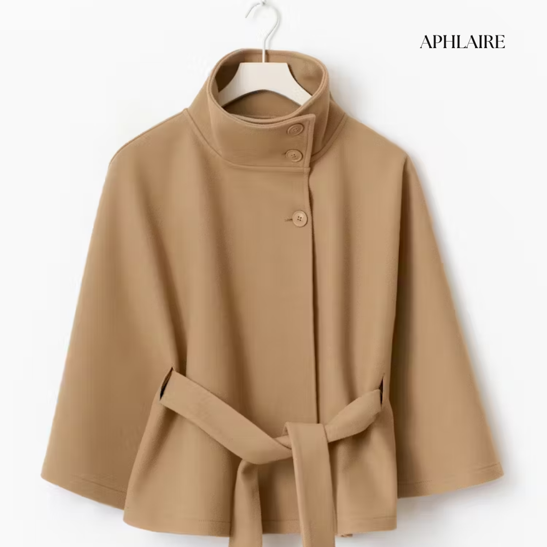 Aphlaire Belted Cape Jacket - APHLAIRE