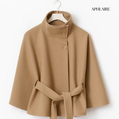 Aphlaire Belted Cape Jacket - APHLAIRE