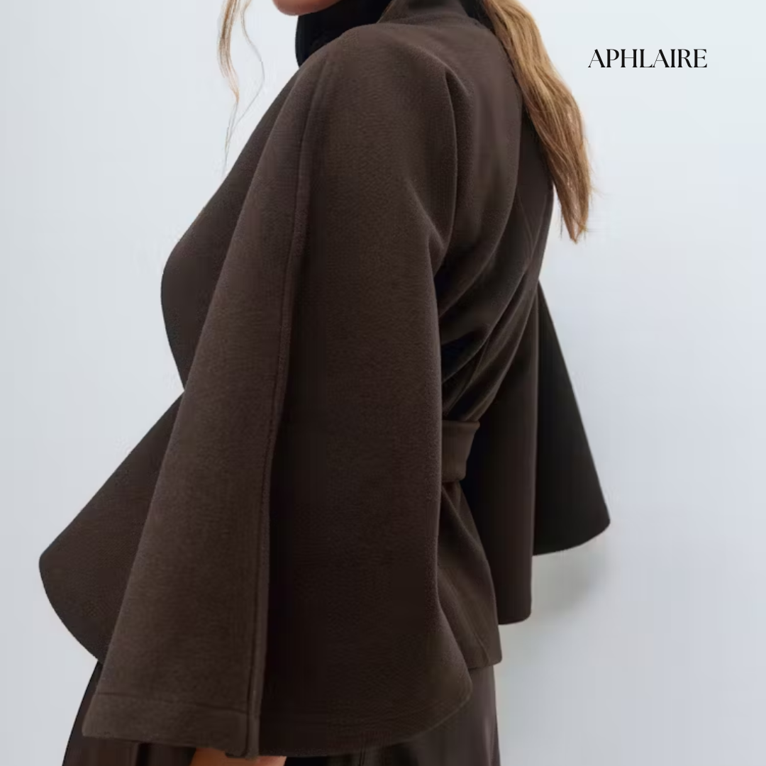 Aphlaire Belted Cape Jacket - APHLAIRE