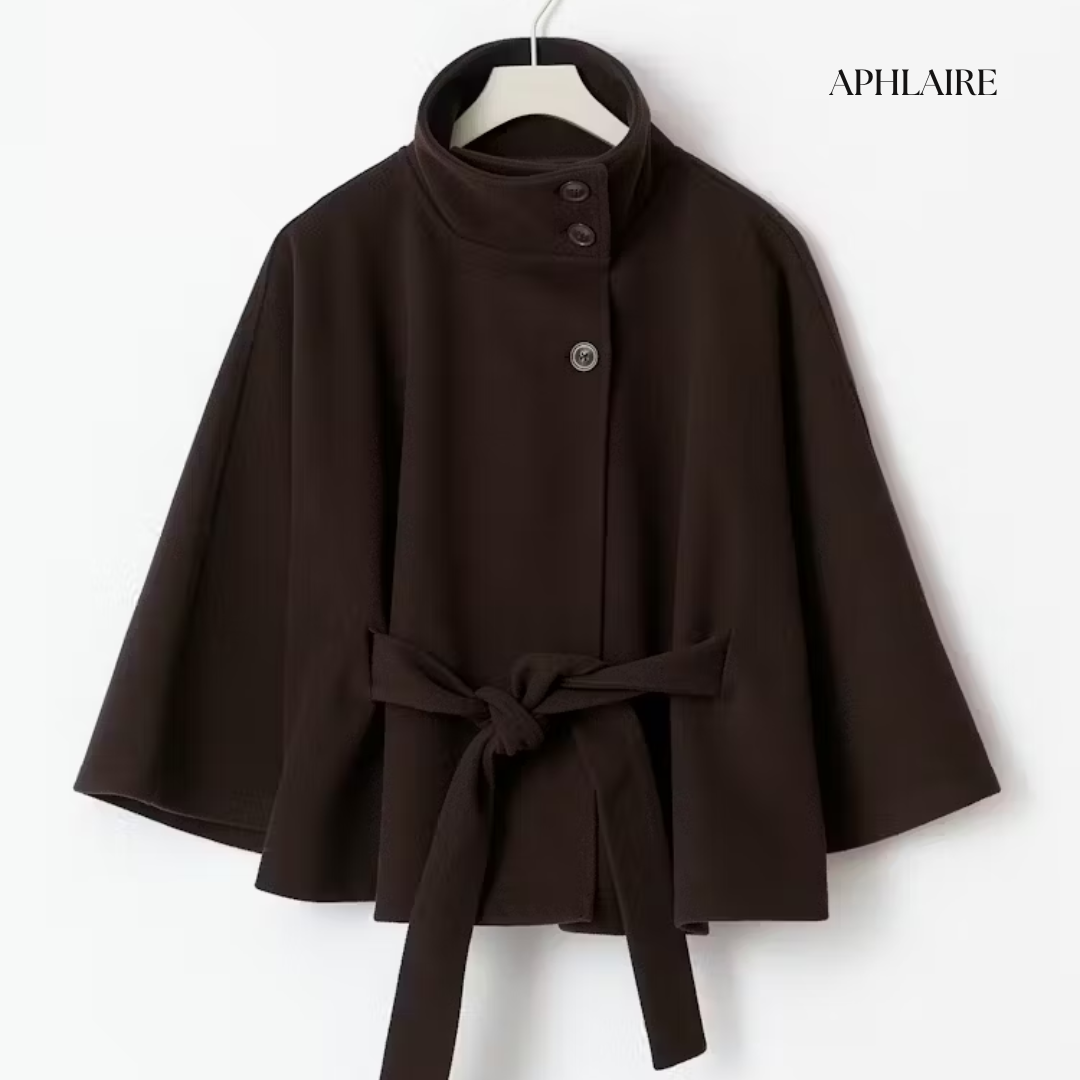 Aphlaire Belted Cape Jacket - APHLAIRE