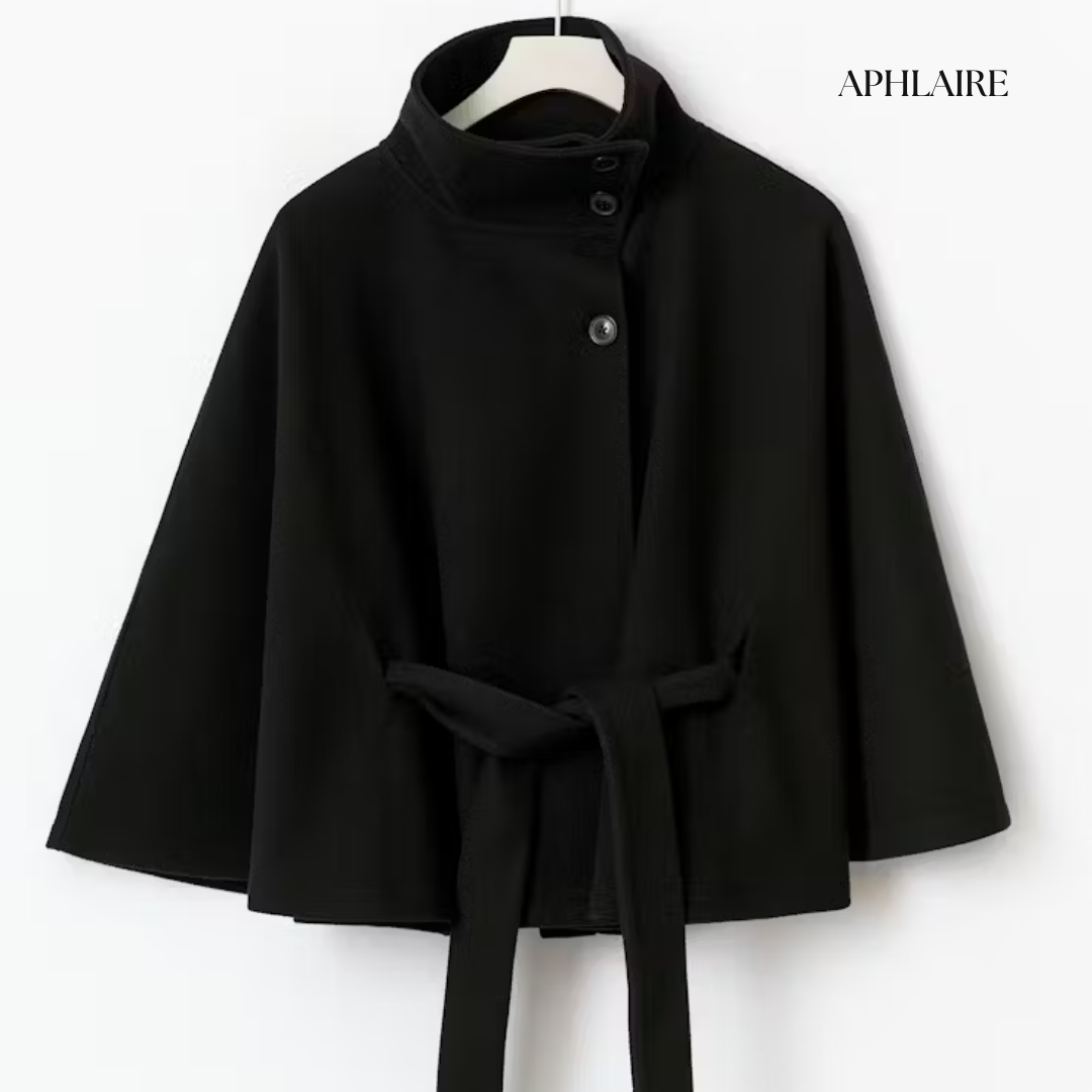 Aphlaire Belted Cape Jacket - APHLAIRE